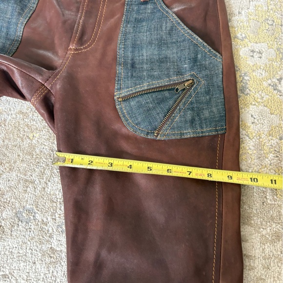 Elements By Vakko Leather and Denim Pants - Picture 13 of 15